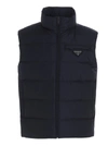 PRADA PRADA LOGO PLAQUE PADDED VEST