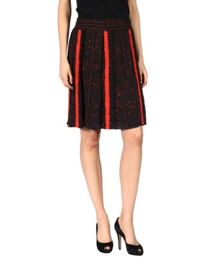 Proenza Schouler Pleated Printed Silk-georgette Skirt In Red