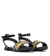 VERSACE BAROCCO PATENT LEATHER SANDALS,P00533887