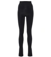 Khaite Roonie Stretch-knit Skinny Pants In Black