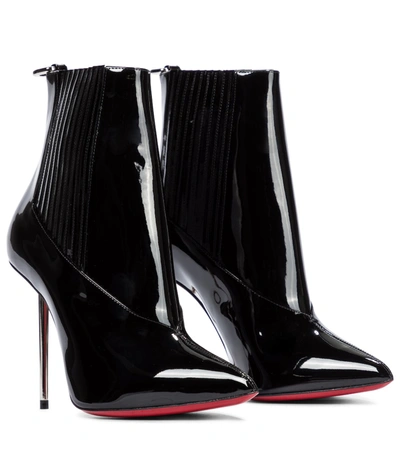 Christian Louboutin Epic 100 Patent Leather Ankle Boots In Black