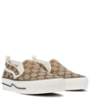 GUCCI TENNIS 1977 CANVAS SLIP-ON SNEAKERS,P00535886