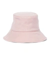 Isabel Marant Haley Embroidered Stretch-cotton Twill Bucket Hat In Pink