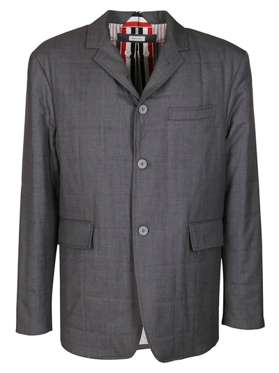 Thom Browne Single Breasted Jacket In Grey