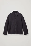 Cos Jersey Twill Shirt Jacket In Blue