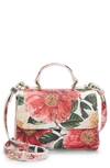 DOLCE & GABBANA KIDS' FLORAL PRINT LEATHER SATCHEL,EB0103AM459