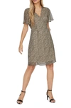 Vero Moda Kay Short Sleeve Wrap Knee Length Dress In Nomad Lola