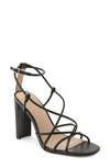 Bcbgeneration Wanni Ankle Strap Sandal In Black Leather