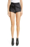 SAINT LAURENT SATIN MINI SHORTS,645965Y3C76