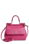 DOLCE & GABBANA SMALL MISS SICILY LEATHER SATCHEL,BB6003A1001