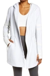 Blanc Noir Surfside Traveler Hooded Jacket In Pearl/ White