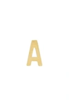 Stone And Strand Initial Single Stud Earring In Yellow Gold/ A