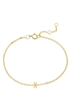 Stone And Strand Initial 10k Gold Bracelet In Yellow Gold/ K
