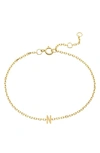 Stone And Strand Initial 10k Gold Bracelet In Yellow Gold/ N