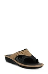 Flexus By Spring Step Pascalle Slide Sandal In Black Fabric