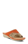 Flexus By Spring Step Pascalle Slide Sandal In Orange Fabric
