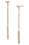 ALLSAINTS LINEAR DROP EARRINGS,327911SLV041