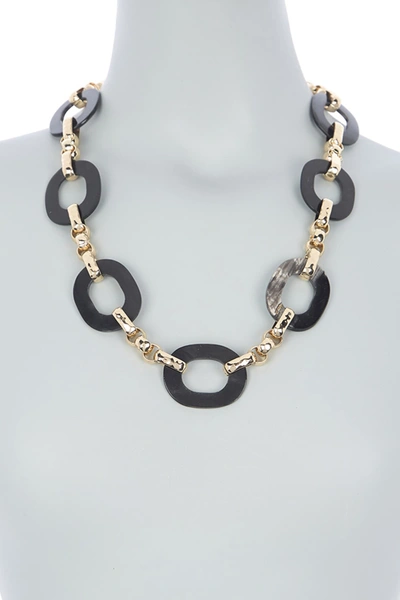 Akola Sui Ankole Horn & Chain Toggle Necklace In Black