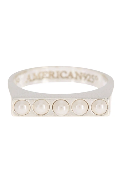 Alex And Ani Sterling Silver Pearl Band Ring In White