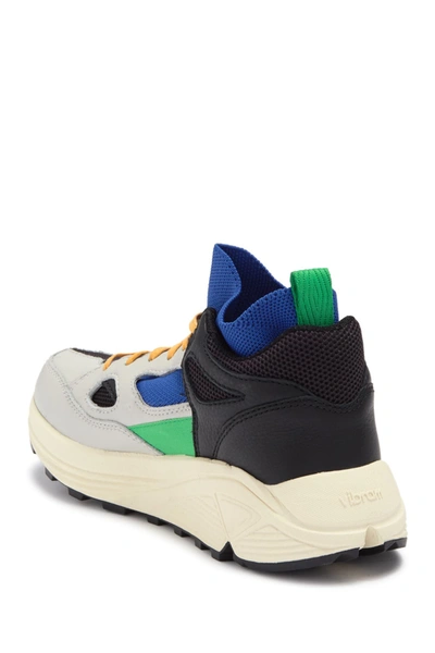 Brandblack Aura Sneaker In White Black Blue