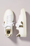 Veja White Campo Chromefree Leather Sneakers In Beige