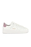 Golden Goose Purestar Leather Sneakers In White & Pink