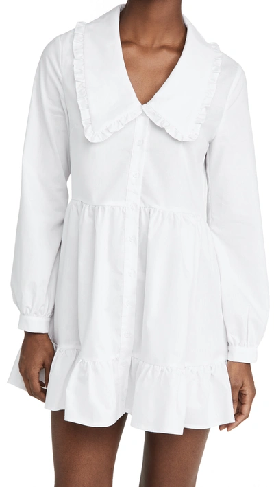 Re:named Re: Named Eli Large Collared Dress In White