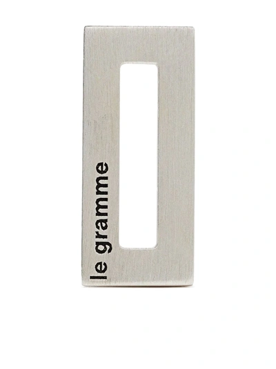 Le Gramme Logo-engraved Rectangle Pendant In Silver