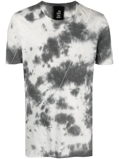 Thom Krom Tie-dye Monochrome T-shirt In Grey