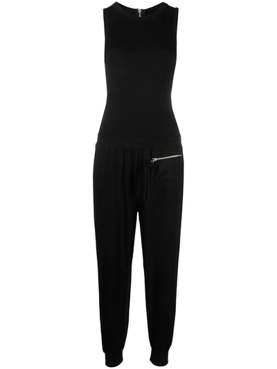 Thom Krom Sleeveless Tapered Leg Jumpsuit In Black