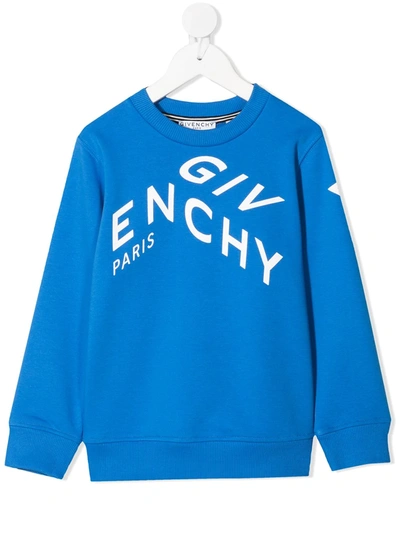 Givenchy Kids' Refracted Logo Sweatshirt In Blue