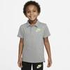 Nike Dri-fit Little Kids' Polo Top In Carbon Heather