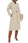 VICTORIA BECKHAM DOUBLE-BREASTED COTTON-TWILL TRENCH COAT,3074457345624559689
