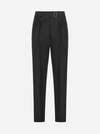 MAISON MARGIELA BELTED WOOL AND MOHAIR TROUSERS