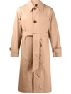AMI ALEXANDRE MATTIUSSI BELTED TRENCH COAT