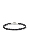 David Yurman Sterling Silver Spiritual Beads Onyx Bracelet In Silver