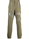 PALM ANGELS LOGO-PRINT CARGO TROUSERS