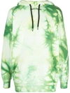 PALM ANGELS TIE-DYE LOGO PRINT HOODIE