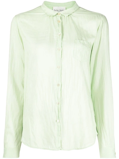 Forte Forte Petite-collar Long-sleeved Shirt In Green
