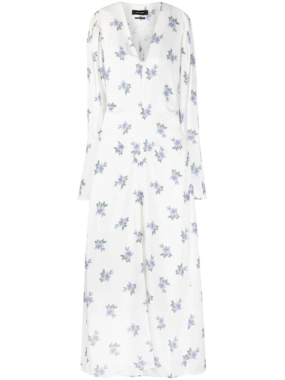 Isabel Marant Bagenia Floral Midi Dress In White