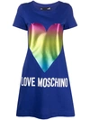 LOVE MOSCHINO HEART PINT -SHIRT DRESS