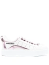 DSQUARED2 LOGO-PRINT LACE-UP SNEAKERS