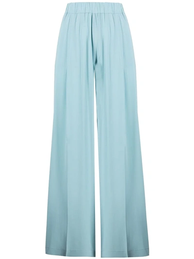 Semicouture Jonny Palazzo Pants In Light Blue