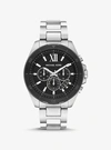 Michael Kors Oversized Brecken Silver-tone Watch In Silver