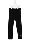 Calvin Klein Logo Print Leggings In Black