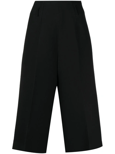 Pre-owned Dior  Cropped Wool Trousers In Black