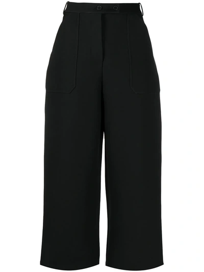 Pre-owned Dior  Cropped Wool Trousers In Black