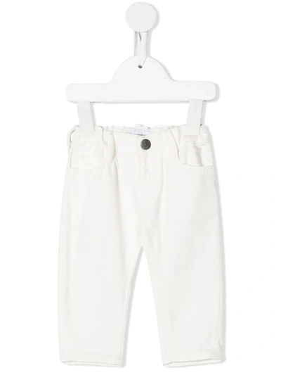 Emporio Armani Babies' Elasticated Waistband Straight Jeans In White