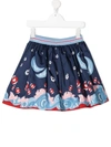 Simonetta All-over Print Skirt In Blue