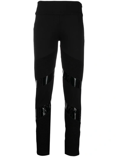 Philipp Plein Iconic Biker Jogging Leggings In Black